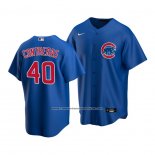 Camiseta Beisbol Nino Chicago Cubs Willson Contreras Replica Alterno 2020 Azul