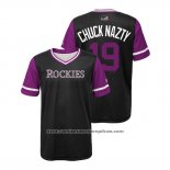 Camiseta Beisbol Nino Colorado Rockies Charlie Blackmon 2018 LLWS Players Weekend Chuck Nazty Negro