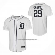 Camiseta Beisbol Nino Detroit Tigers Tarik Skubal Primera Replica Blanco
