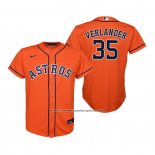 Camiseta Beisbol Nino Houston Astros Justin Verlander Replica Alterno Naranja