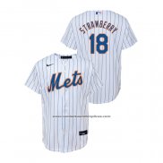 Camiseta Beisbol Nino New York Mets Darryl Strawberry Replica Primera Blanco