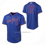 Camiseta Beisbol Nino New York Mets Francisco Lindor Alterno Limited Azul