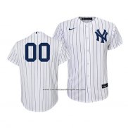 Camiseta Beisbol Nino New York Yankees Personalizada Replica Primera 2020 Blanco Azul
