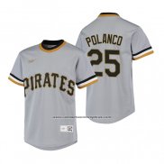 Camiseta Beisbol Nino Pittsburgh Pirates Gregory Polanco Cooperstown Collection Road Gris