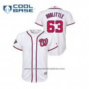 Camiseta Beisbol Nino Washington Nationals Sean Doolittle 2019 World Series Bound Cool Base Blanco