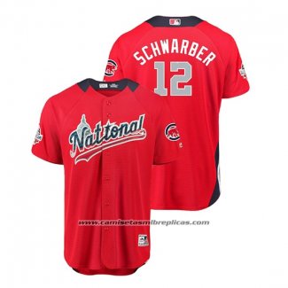 Camiseta Beisbol Hombre All Star Chicago Cubs Kyle Schwarber 2018 Home Run Derby National League Rojo