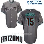 Camiseta Beisbol Hombre Arizona Diamondbacks 15 Phil Gosselin Cool Base Gris