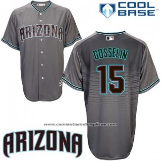 Camiseta Beisbol Hombre Arizona Diamondbacks 15 Phil Gosselin Cool Base Gris