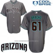 Camiseta Beisbol Hombre Arizona Diamondbacks 61 Silvino Bracho Cool Base Gris