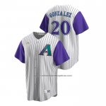 Camiseta Beisbol Hombre Arizona Diamondbacks Luis Gonzalez Cooperstown Collection Alterno Crema Violeta Camiseta Beisbol Hombre Arizona Diamondbacks Luis Gonzalez Cooperstown Collection Alterno Crema Violeta