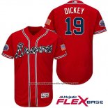 Camiseta Beisbol Hombre Atlanta Braves 19 R.A. Dickey Rojo 2017 All Star Flex Base