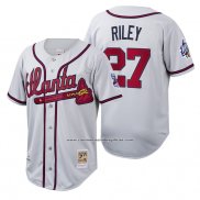 Camiseta Beisbol Hombre Atlanta Braves Austin Riley Cooperstown Collection Autentico Blanco