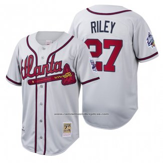 Camiseta Beisbol Hombre Atlanta Braves Austin Riley Cooperstown Collection Autentico Blanco