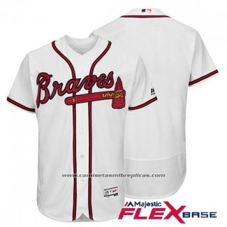 Camiseta Beisbol Hombre Atlanta Braves Flex Base Blanco Autentico Collection