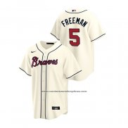 Camiseta Beisbol Hombre Atlanta Braves Freddie Freeman 2020 Replica Alterno Crema