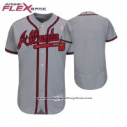 Camiseta Beisbol Hombre Atlanta Braves Gris Flex Base