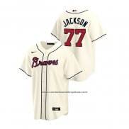 Camiseta Beisbol Hombre Atlanta Braves Luke Jackson 2020 Replica Alterno Crema