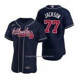 Camiseta Beisbol Hombre Atlanta Braves Luke Jackson Autentico Alterno 2020 Azul