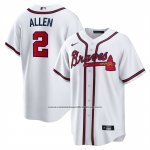 Camiseta Beisbol Hombre Atlanta Braves Nick Allen Primera Replica Blanco