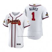 Camiseta Beisbol Hombre Atlanta Braves Ozzie Albies 2022 Gold Program Autentico Blanco