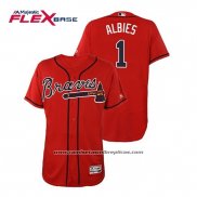 Camiseta Beisbol Hombre Atlanta Braves Ozzie Albies Flex Base Autentico Collezione Alterno 2019 Rojo