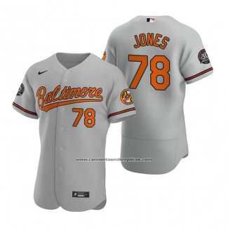 Camiseta Beisbol Hombre Baltimore Orioles Jahmai Jones Autentico Gris