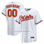 Camiseta Beisbol Hombre Baltimore Orioles Primera Replica Personalizada Blanco1