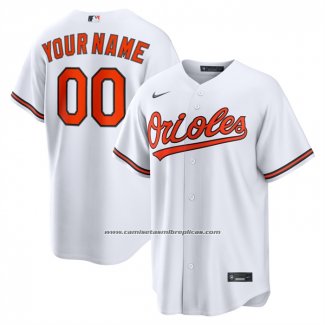 Camiseta Beisbol Hombre Baltimore Orioles Primera Replica Personalizada Blanco1