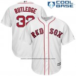 Camiseta Beisbol Hombre Boston Red Sox 32 Josh Rutledge Blanco Cool Base