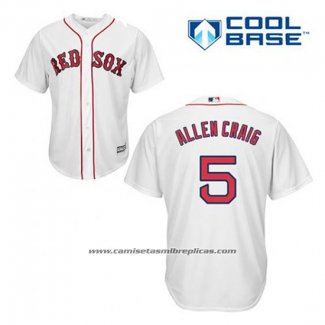 Camiseta Beisbol Hombre Boston Red Sox 5 Allen Craig Blanco Primera Cool Base