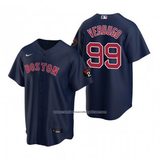 Camiseta Beisbol Hombre Boston Red Sox Alex Verdugo Replica Azul