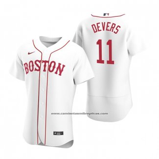 Camiseta Beisbol Hombre Boston Red Sox Rafael Devers Autentico 2020 Alterno Blanco