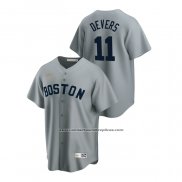 Camiseta Beisbol Hombre Boston Red Sox Rafael Devers Cooperstown Collection Road Gris