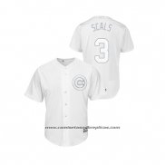 Camiseta Beisbol Hombre Chicago Cubs Daniel Descalso 2019 Players Weekend Scals Replica Blanco