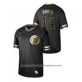 Camiseta Beisbol Hombre Chicago Cubs Ernie Banks 2019 Golden Edition Negro