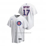 Camiseta Beisbol Hombre Chicago Cubs Kris Bryant Replica Primera Blanco