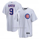 Camiseta Beisbol Hombre Chicago Cubs Miguel Amaya Primera Replica Blanco