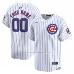 Camiseta Beisbol Hombre Chicago Cubs Primera Limited Personalizada Blanco