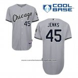 Camiseta Beisbol Hombre Chicago White Sox 45 Bobby Jenks Gris Cool Base