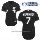 Camiseta Beisbol Hombre Chicago White Sox Jeff Keppinger 7 Negro Alterno Cool Base