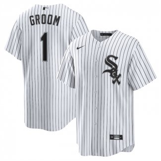 Camiseta Beisbol Hombre Chicago White Sox NO 1 Groom Primera Replica Blanco