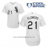 Camiseta Beisbol Hombre Chicago White Sox Tyler Flowers 21 Blanco Primera Cool Base