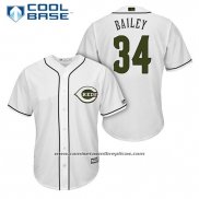 Camiseta Beisbol Hombre Cincinnati Reds 34 Homer Bailey Blanco 2018 Alterno Cool Base