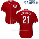 Camiseta Beisbol Hombre Cincinnati Reds Michael Lorenzen 21 Rojo Cool Base Camiseta Beisbol Hombre Cincinnati Reds Michael Lorenzen 21 Rojo Cool Base