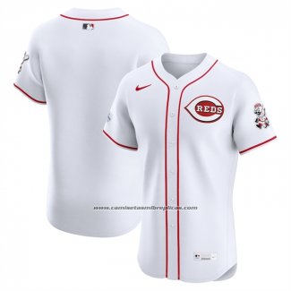 Camiseta Beisbol Hombre Cincinnati Reds Primera Elite Blanco1