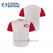Camiseta Beisbol Hombre Cincinnati Reds Throwback 1995 Cool Base Blanco Rojo