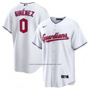 Camiseta Beisbol Hombre Cleveland Guardians Andres Gimenez Primera Replica Blanco