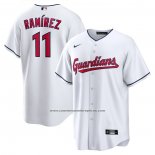 Camiseta Beisbol Hombre Cleveland Guardians Jose Ramirez Primera Replica Blanco