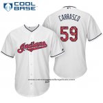 Camiseta Beisbol Hombre Cleveland Indians 2017 Estrellas y Rayas 59 Carlos Carrasco Blanco Cool Base Camiseta Beisbol Hombre Cleveland Indians 2017 Estrellas y Rayas 59 Carlos Carrasco Blanco Cool Base