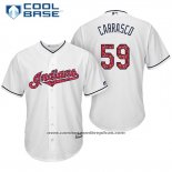 Camiseta Beisbol Hombre Cleveland Indians 2017 Estrellas y Rayas 59 Carlos Carrasco Blanco Cool Base